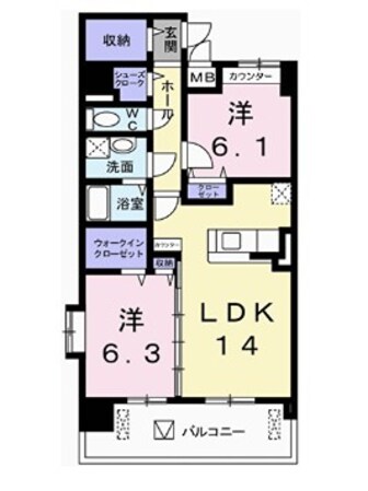 亀山駅 徒歩15分 6階の物件間取画像